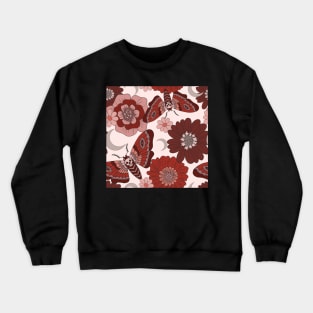 Red Skull Moth Crewneck Sweatshirt